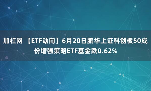 加杠网 【ETF动向】6月20日鹏华上证科创板50成份增强策略ETF基金跌0.62%
